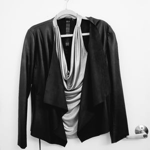 Zara Black Faux Leather Jacket